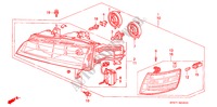 FARO DELANTERO(KE,KG) para Honda ACCORD COUPE 2.2IES 2 Puertas 4 velocidades automática 1994
