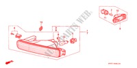 LUZ DE COMBINACION para Honda ACCORD AERODECK 2.2IES 5 Puertas 5 velocidades manual 1994