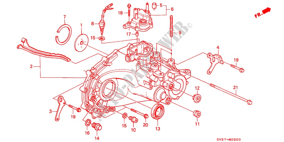 ALOJAMIENTO TRANSMISION para Honda ACCORD AERODECK 2.2IES 5 Puertas 5 velocidades manual 1994