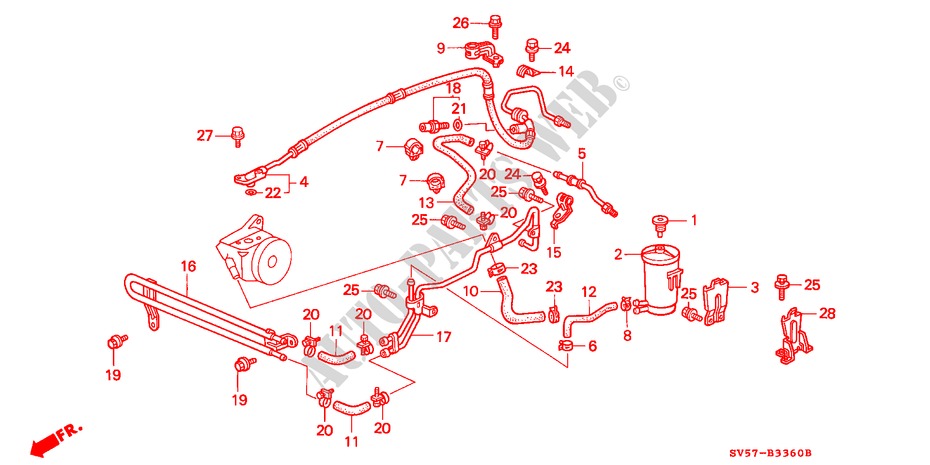 LINEA DE P.S.(LH) para Honda ACCORD AERODECK 2.0ILS 5 Puertas 5 velocidades manual 1994
