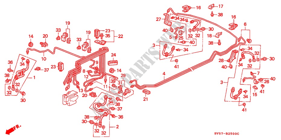 LINEAS DE FRENO(ABS)(LH) para Honda ACCORD AERODECK 2.0IES 5 Puertas 5 velocidades manual 1994