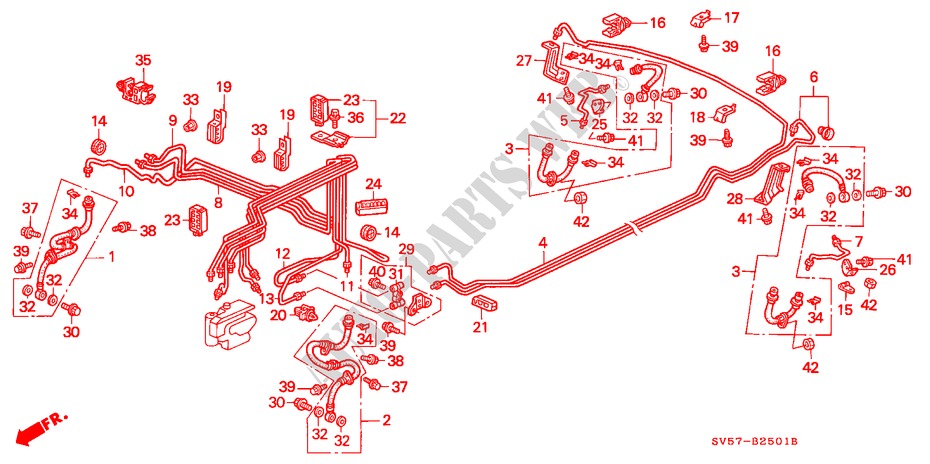 LINEAS DE FRENO(ABS)(RH) para Honda ACCORD AERODECK 2.0IES 5 Puertas 5 velocidades manual 1994