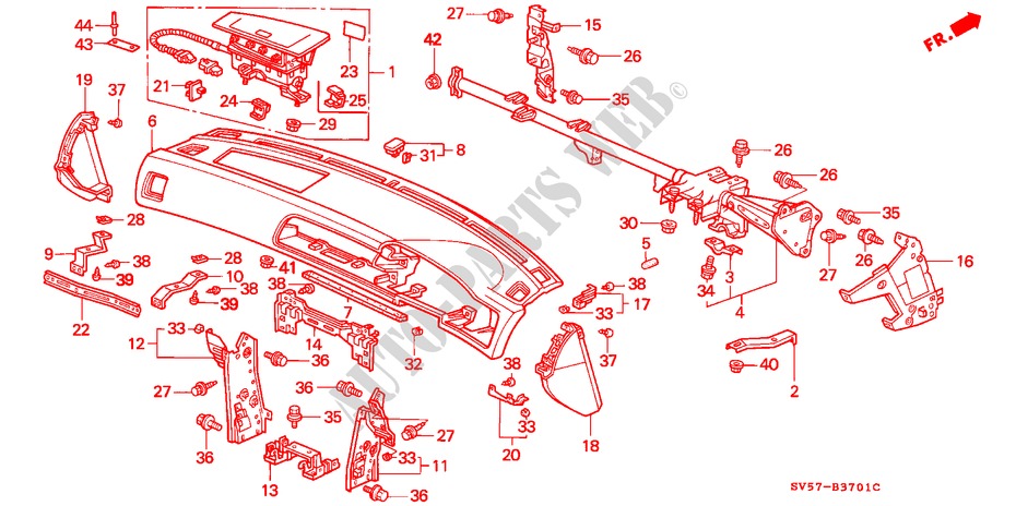 PANEL DE INSTRUMENTO(RH) para Honda ACCORD AERODECK 2.0IES 5 Puertas 5 velocidades manual 1994