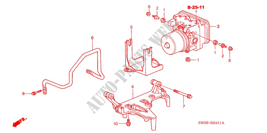 MODULADOR ABS(RH) para Honda NSX NSX-T 2 Puertas 6 velocidades manual 2003