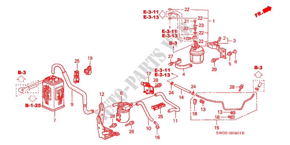 RECIPIENTE/COLADOR DE COMBUSTIBLE (2) para Honda NSX NSX 2 Puertas 6 velocidades manual 2004