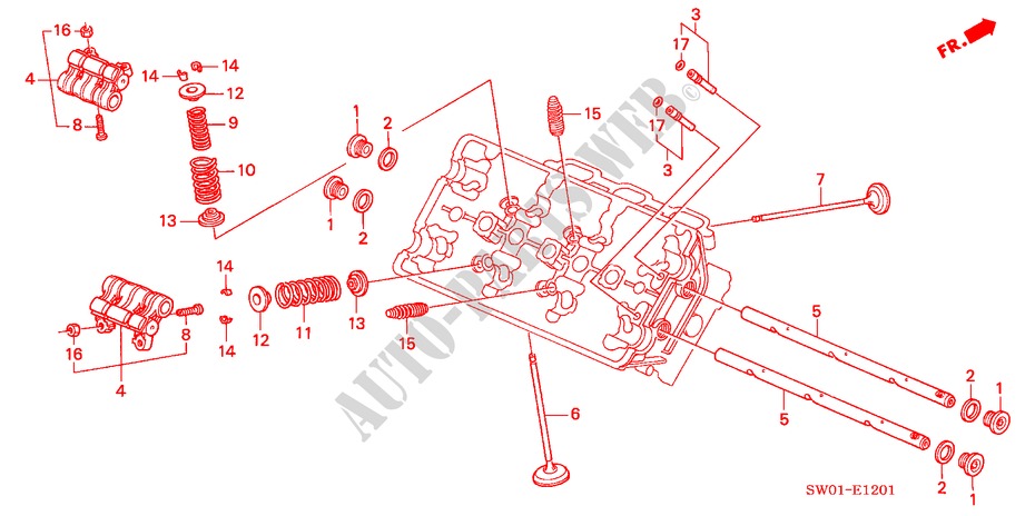 VALVULA/BRAZO DE BALANCIN(TRASERO) para Honda NSX NSX-T 2 Puertas 6 velocidades manual 2003