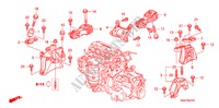 SOPORTES DE MOTOR(2.0L) (AT) para Honda CR-V S&L PACKAGE 5 Puertas 5 velocidades automática 2007