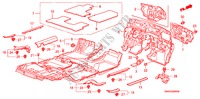ALFOMBRA DE PISO para Honda CR-V DIESEL 2.2 EXECUTIVE 5 Puertas 6 velocidades manual 2010