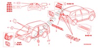EMBLEMAS/ETIQUETAS DE PRECAUCION para Honda CR-V EXECUTIVE 5 Puertas 6 velocidades manual 2009