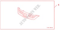 FRONT UPPER GRILLE POLISHED METAL para Honda CR-V EX 5 Puertas 6 velocidades manual 2009