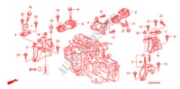 SOPORTES DE MOTOR(2.0L)(AT) para Honda CR-V ES 5 Puertas 5 velocidades automática 2010
