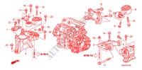 SOPORTES DE MOTOR(DIESEL)(AT) para Honda CR-V DIESEL 2.2 EX 5 Puertas 5 velocidades automática 2010
