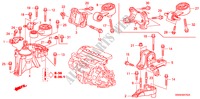 SOPORTES DE MOTOR(DIESEL)(MT) para Honda CR-V DIESEL 2.2 S&L PACK 5 Puertas 6 velocidades manual 2009