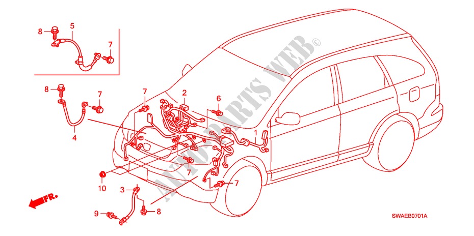 CONJUNTO DE ALAMBRES(RH)(1) para Honda CR-V ES 5 Puertas 6 velocidades manual 2009