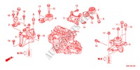 SOPORTES DE MOTOR(2.0L)(MT) para Honda CR-V S 5 Puertas 6 velocidades manual 2011