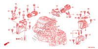 SOPORTES DE MOTOR(2.4L)(AT) para Honda CR-V RV-I 5 Puertas 5 velocidades automática 2011