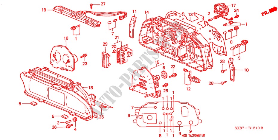 COMPONENTES DEL INDICADOR(NS) para Honda CITY LXI-G 4 Puertas 5 velocidades manual 2003