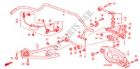 BRAZO INFERIOR TRASERO para Honda PILOT EX-L 5 Puertas 5 velocidades automática 2011