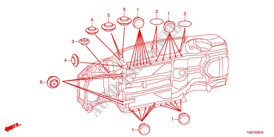 ANILLO(INFERIOR) para Honda ACCORD 35EXI  SASO MIRROR 4 Puertas 5 velocidades automática 2012