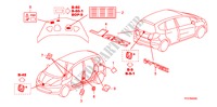 EMBLEMA/ETIQUETA DE PRECAUCION para Honda JAZZ 1.4 LS 5 Puertas 5 velocidades manual 2009