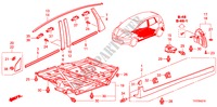 MOLDURA/GUARNICION DE LARGUERO LATERAL para Honda JAZZ 1.4 LS 5 Puertas 5 velocidades manual 2009