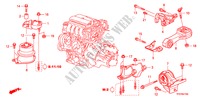 SOPORTES DE MOTOR(MT) para Honda JAZZ 1.4 LS 5 Puertas 5 velocidades manual 2009