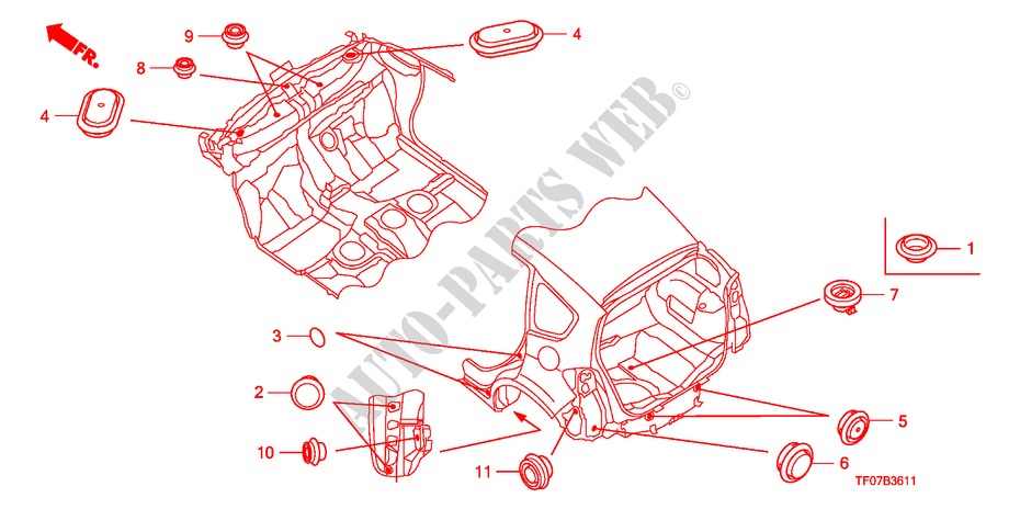 ANILLO(TRASERO) para Honda JAZZ 1.2TREND TEMP TIRE 5 Puertas 5 velocidades manual 2009
