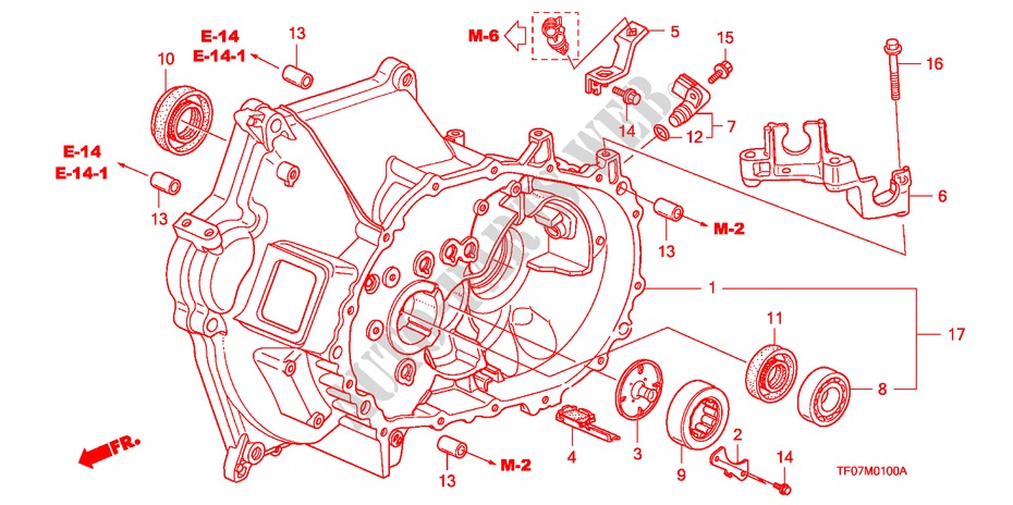 CAJA DE EMBRAGUE(MT) para Honda JAZZ 1.2TREND TEMP TIRE 5 Puertas 5 velocidades manual 2009
