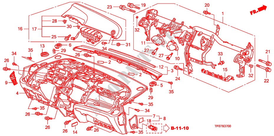 PANEL DE INSTRUMENTO(LH) para Honda JAZZ 1.2TREND TEMP TIRE 5 Puertas 5 velocidades manual 2009