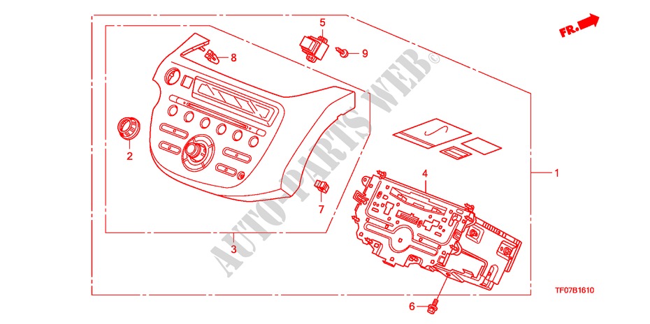 UNIDAD DE AUDIO(LH) para Honda JAZZ 1.4 LSH  DAY LIGHT 5 Puertas Transmisión Manual Inteligente 2009