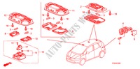 LUZ INTERIOR para Honda JAZZ 1.4 LSS 5 Puertas 5 velocidades manual 2010