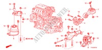 SOPORTES DE MOTOR(AT) para Honda JAZZ 1.3 LX   TEMP TIRE 5 Puertas 5 velocidades automática 2010