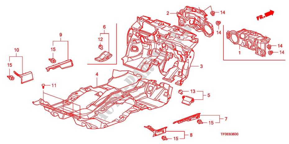 ALFOMBRA DE PISO para Honda JAZZ 1.4 ES 5 Puertas 5 velocidades manual 2010