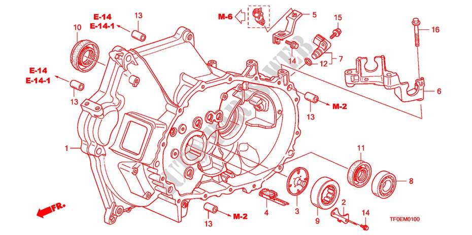 CAJA DE EMBRAGUE(MT) para Honda JAZZ 1.4 ES 5 Puertas 5 velocidades manual 2010