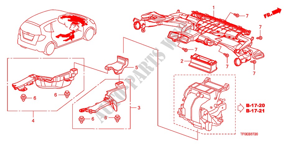 CONDUCTO para Honda JAZZ 1.5 EXE 5 Puertas 5 velocidades manual 2010