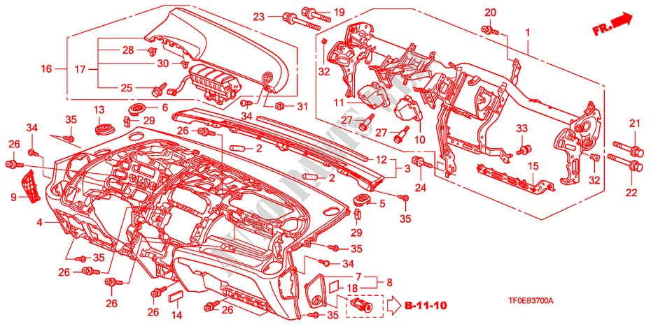 PANEL DE INSTRUMENTO(LH) para Honda JAZZ 1.4 LSS 5 Puertas 5 velocidades manual 2010