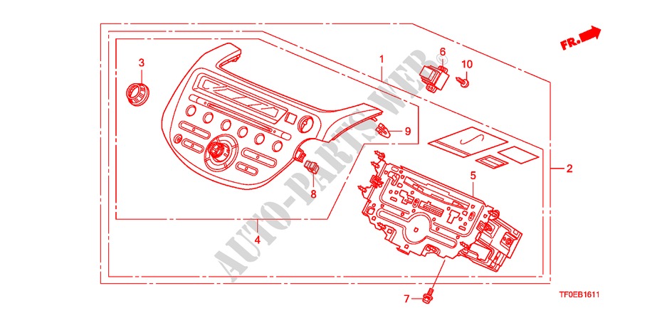 UNIDAD DE AUDIO(RH) para Honda JAZZ 1.4 ES 5 Puertas 5 velocidades manual 2010