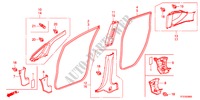 GUARNICION DE PILAR para Honda JAZZ 1.4EX 5 Puertas 5 velocidades manual 2011