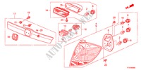LUZ TRASERA/LUZ DE LICENCIA(1) para Honda JAZZ 1.5LX 5 Puertas 5 velocidades manual 2011