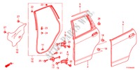 PANEL DE PUERTA TRASERA para Honda JAZZ 1.4EX 5 Puertas 5 velocidades manual 2011