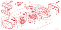 RETROVISOR(CONTROL REMOTO) para Honda JAZZ 1.2LSRE 5 Puertas 5 velocidades manual 2011