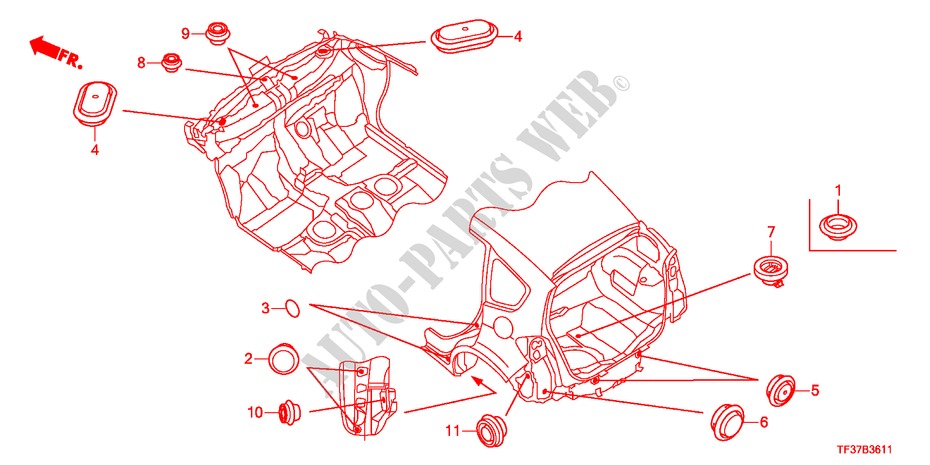ANILLO(TRASERO) para Honda JAZZ 1.3LX 5 Puertas 5 velocidades manual 2011