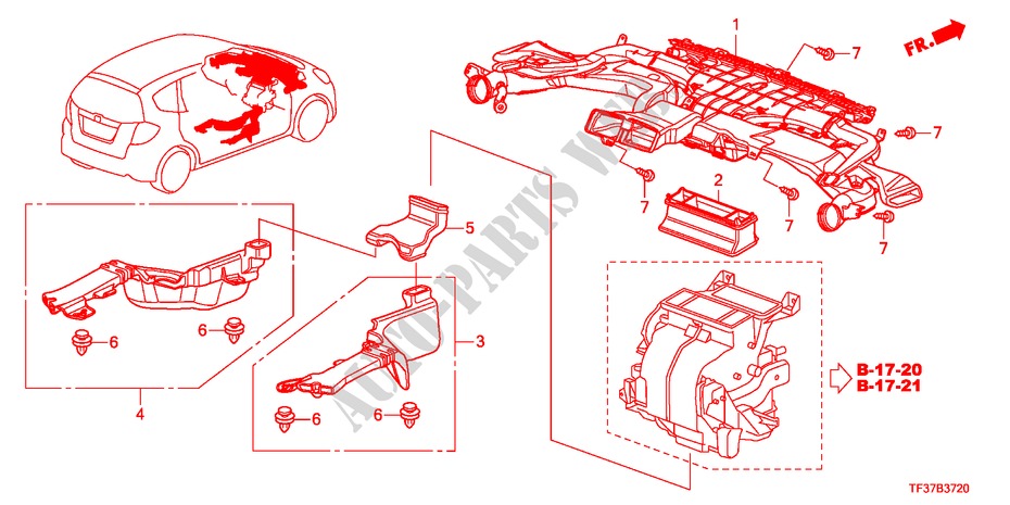 CONDUCTO para Honda JAZZ 1.2SE 5 Puertas 5 velocidades manual 2011