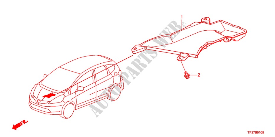 CONDUCTO REFRIGERACION para Honda JAZZ 1.3LX 5 Puertas 5 velocidades manual 2011