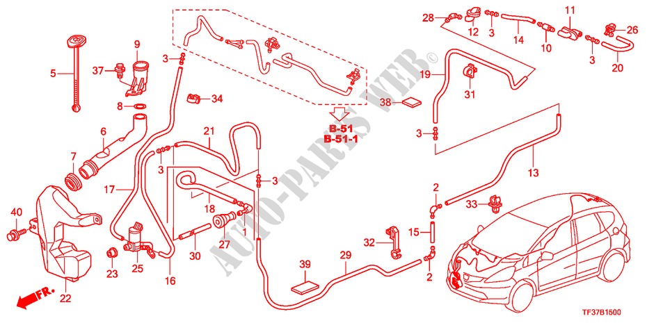 LAVAPARABRISAS para Honda JAZZ 1.2SE 5 Puertas 5 velocidades manual 2011