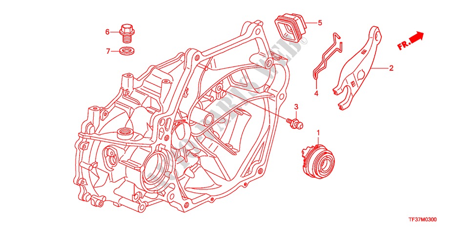 LIBERADOR DE EMBRAGUE(MT) para Honda JAZZ 1.2SE 5 Puertas 5 velocidades manual 2011
