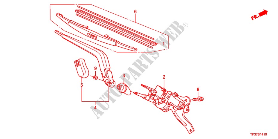 LIMPIADOR TRASERO para Honda JAZZ 1.3LX 5 Puertas 5 velocidades manual 2011