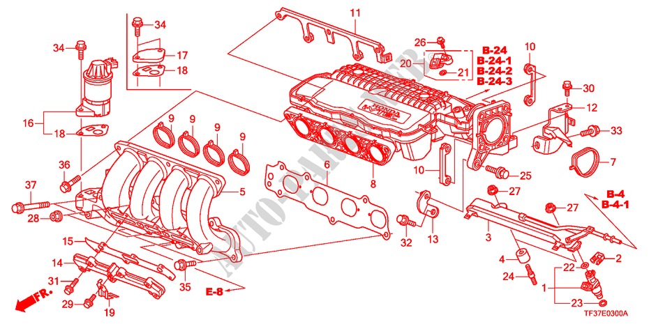 MULTIPLE DE ADMISION para Honda JAZZ 1.2SE 5 Puertas 5 velocidades manual 2011