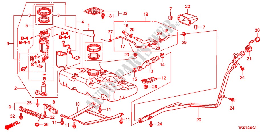 TANQUE DE COMBUSTIBLE para Honda JAZZ 1.2SE 5 Puertas 5 velocidades manual 2011