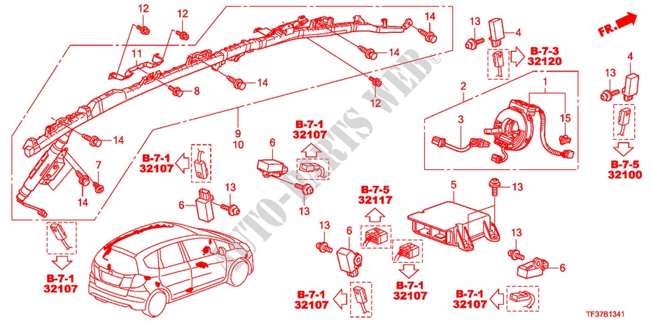 UNIDAD SRS(RH) para Honda JAZZ 1.3LX 5 Puertas 5 velocidades manual 2011